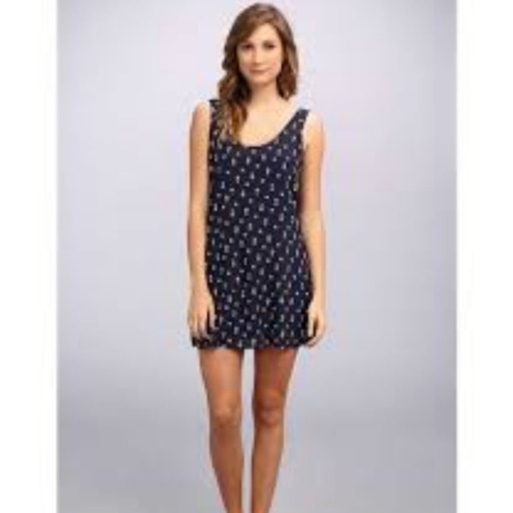 NEW Anchor and Star Dress Lucy Love L Navy White Nautical